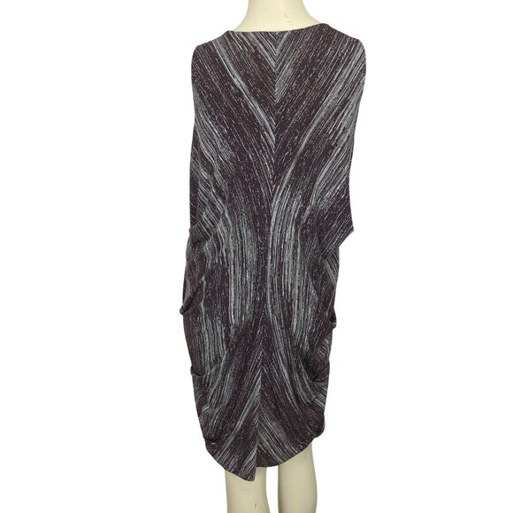 Vivienne Tam Women’s Brown White Dress Size M Abstract Print Sleeveless Draped - Picture 5 of 16